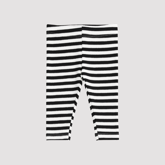 Soft Black Striped Baby Pants