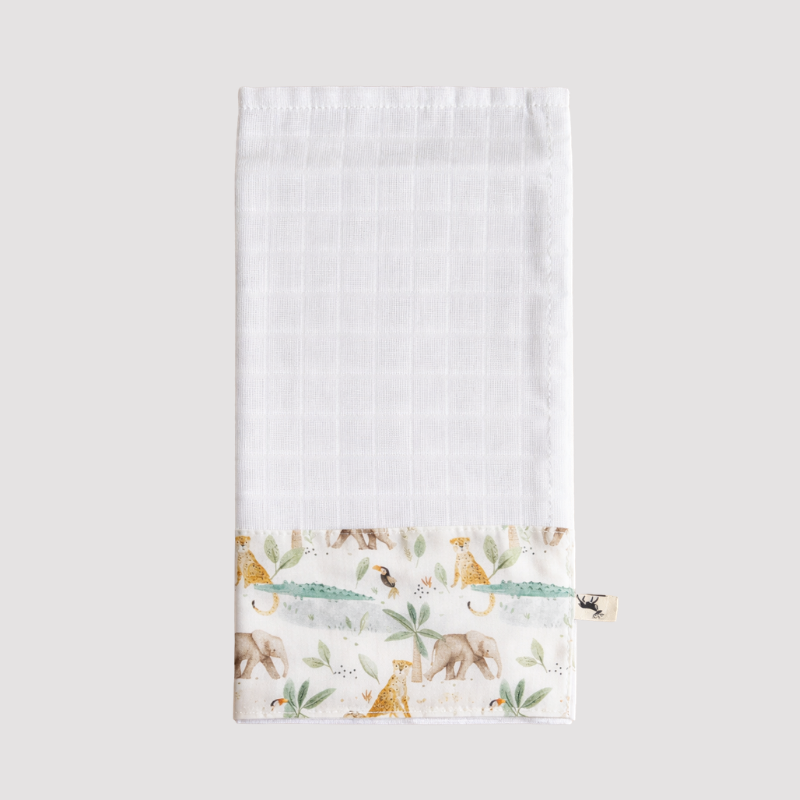 Paninho de Boca Bebê Algodão Safari Party
