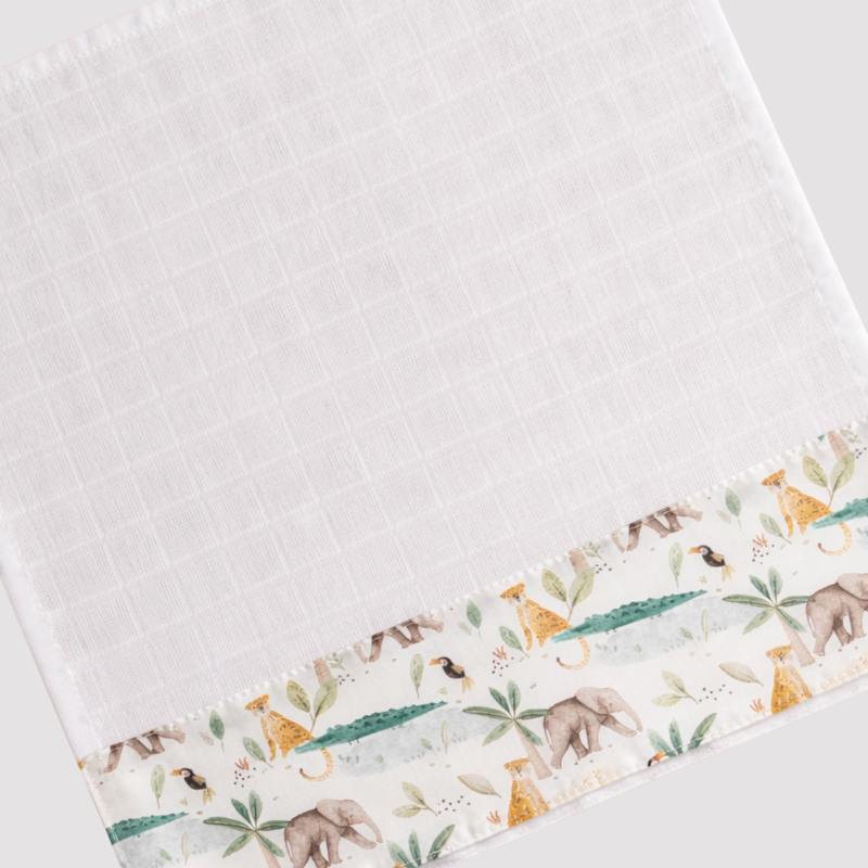 Paninho de Boca Bebê Algodão Safari Party