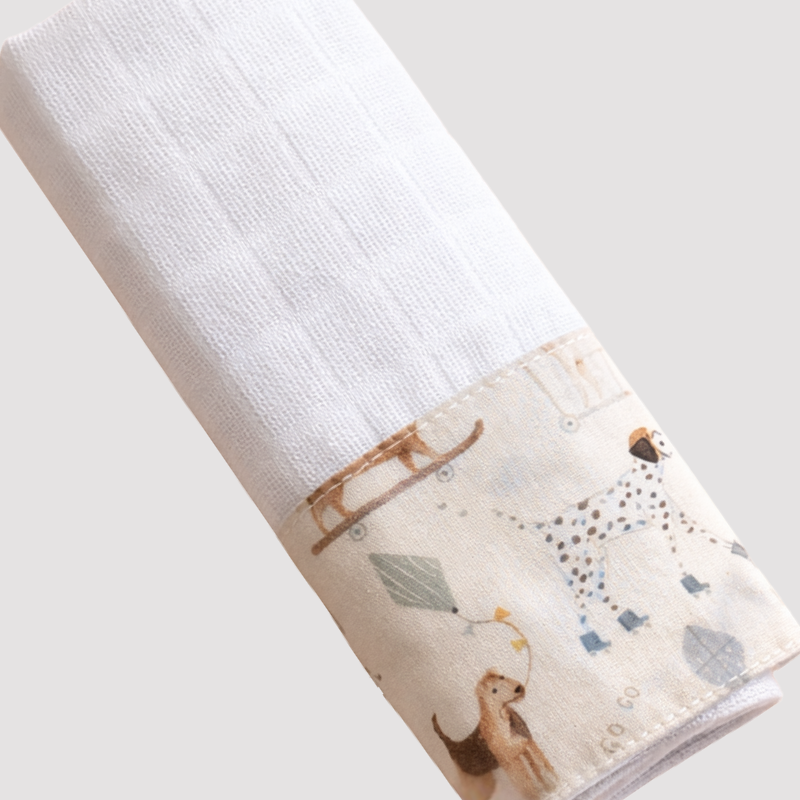 Paninho de Boca Bebê Algodão Dogs