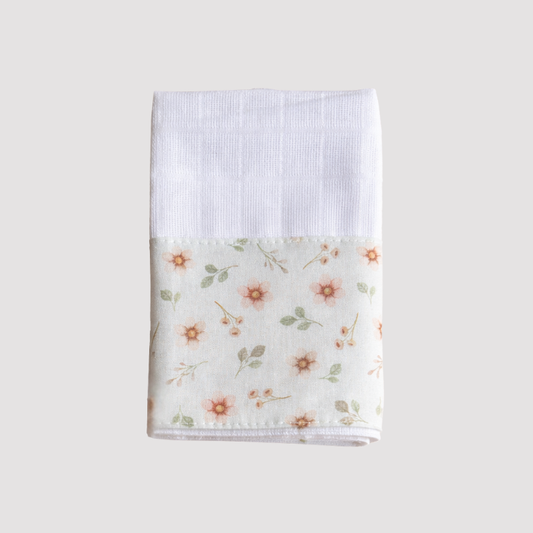 Paninho de Boca Bebê Algodão Flower