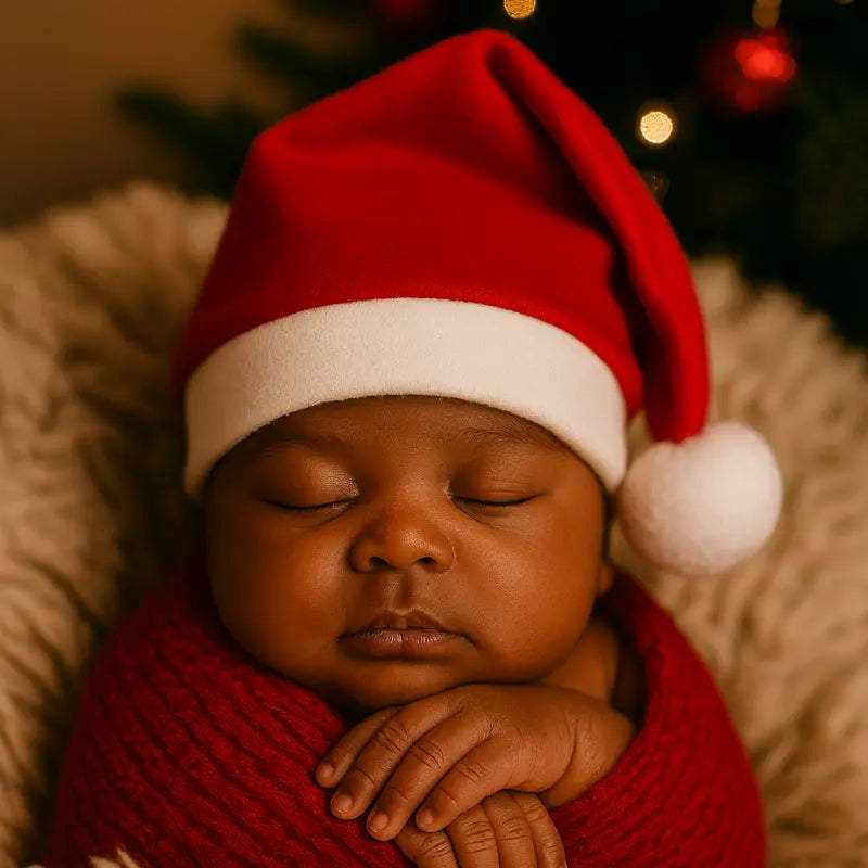 Red Christmas Baby Hat
