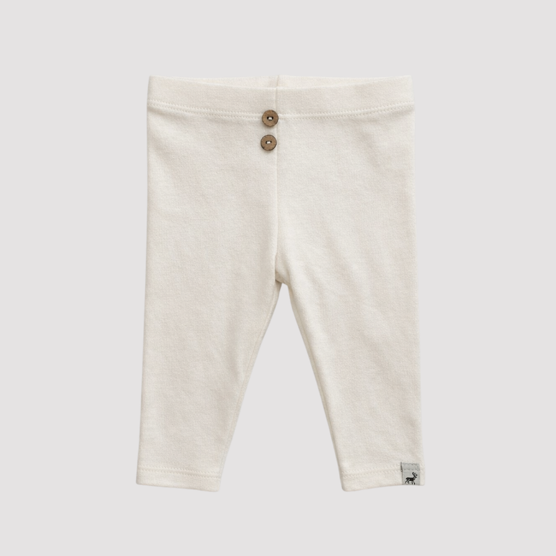 Calça Bebê Algodão Buttons Off White