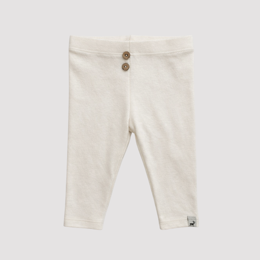 Calça Bebê Algodão Buttons Off White