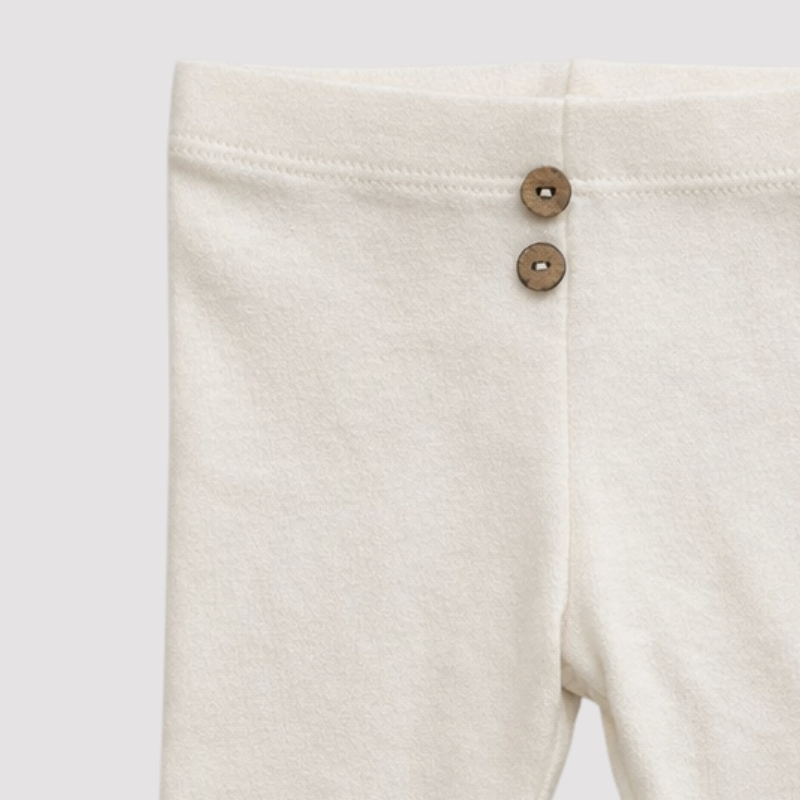 Calça Bebê Algodão Buttons Off White