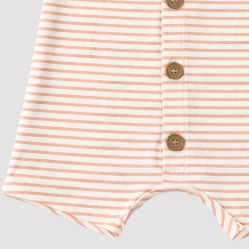 Macacão Bebê Regata Confort Listras Rose