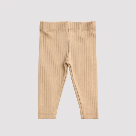 Calça Bebê Canelado Bege