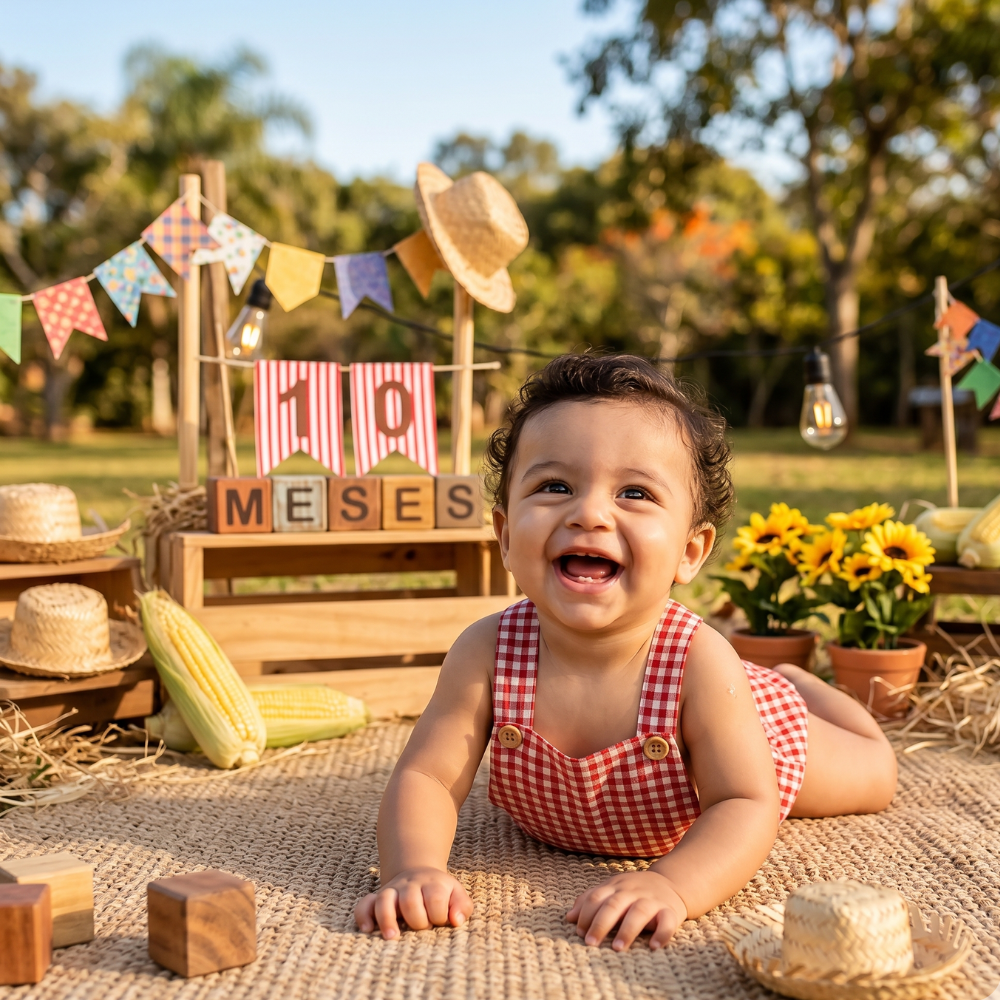 Red Chess Baby Romper