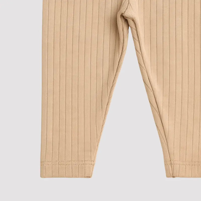 Calça Bebê Canelado Bege