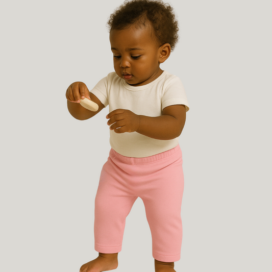 Calça bebê Confort Algodão Rosa