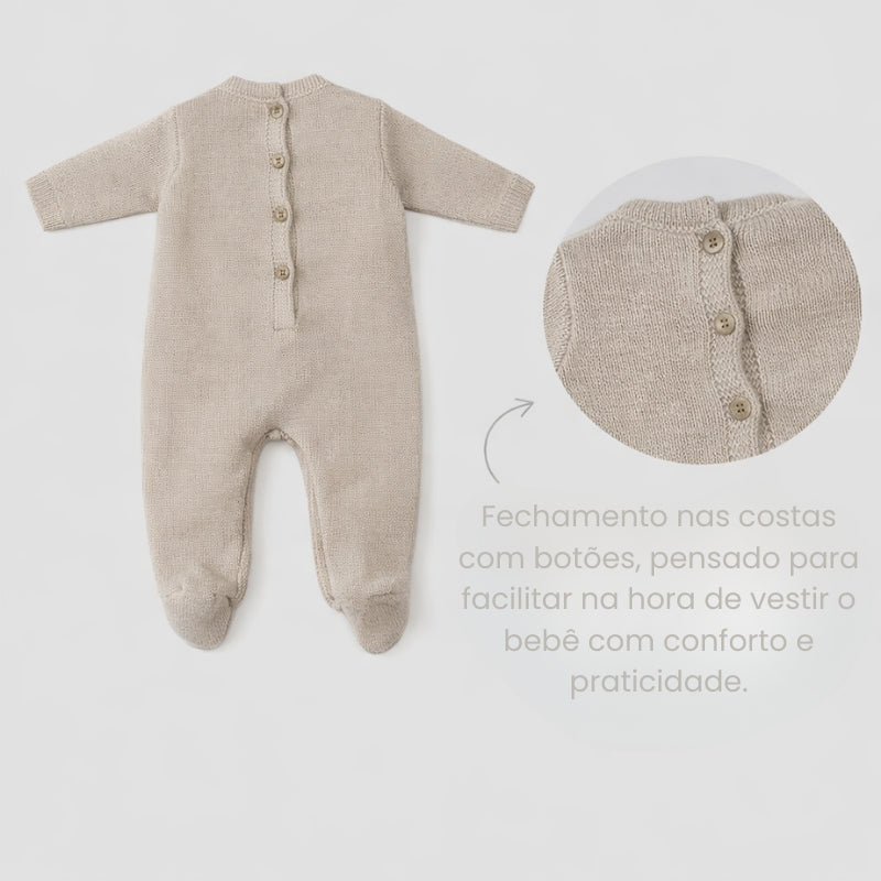 Kit 3 Peças Saída Maternidade Ted Bege