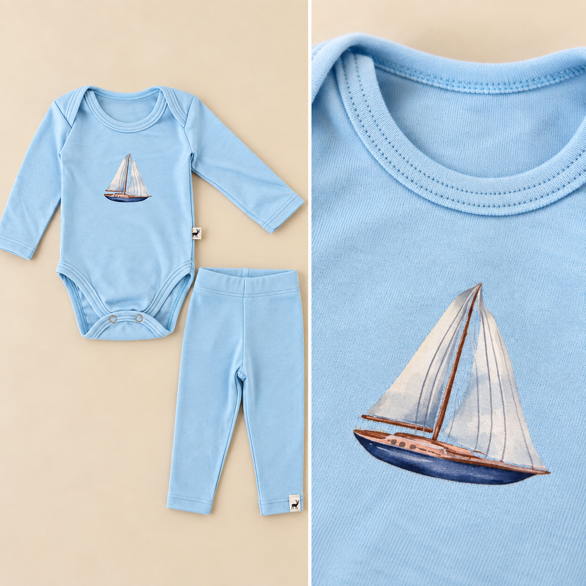 Conjunto Bebe Algodão Navy Blue