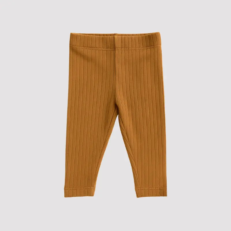 Pantalones de bebé acanalados color caramelo