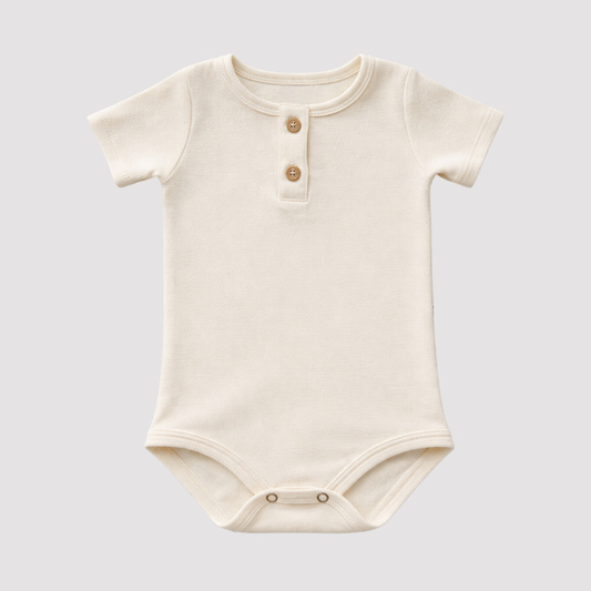 Body Bebê Algodão Leif Confort Off White