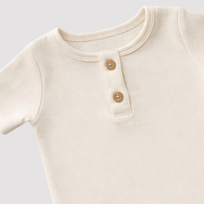 Body Bebê Algodão Leif Confort Off White