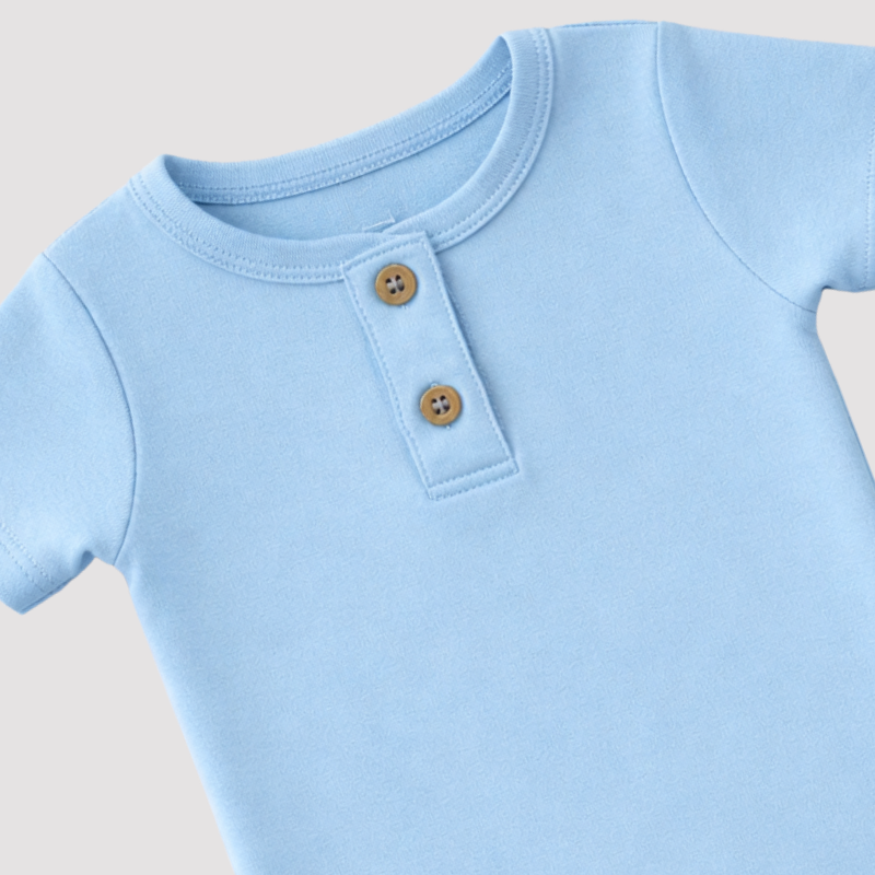 Body Bebê Algodão Leif Confort Blue
