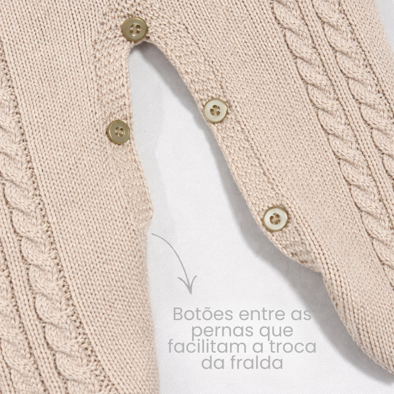 Kit 3 Peças Saída Maternidade Ted Bege