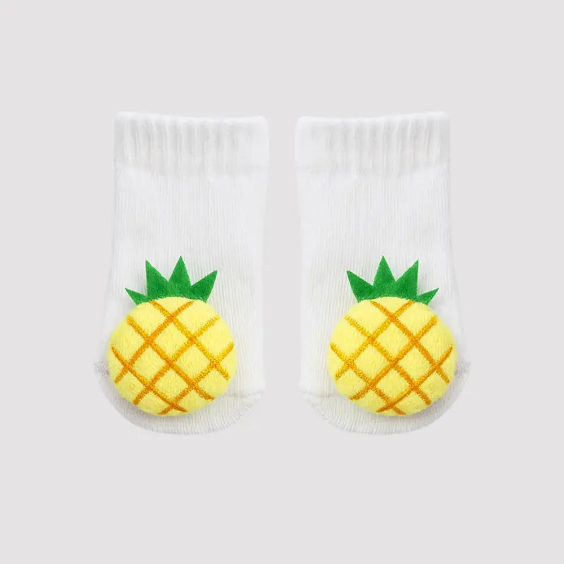 Meia Bebê Abacaxi Sensorial