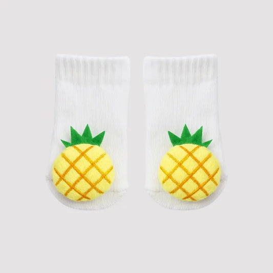 Meia Bebê Abacaxi Sensorial