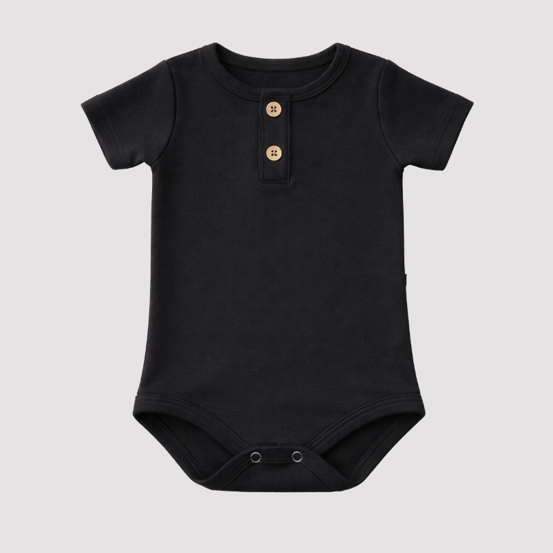 Body Bebê Algodão Leif Confort Black