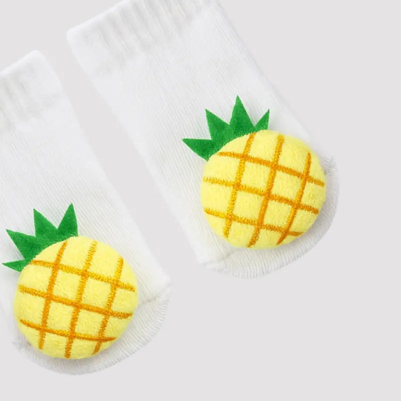 Meia Bebê Abacaxi Sensorial