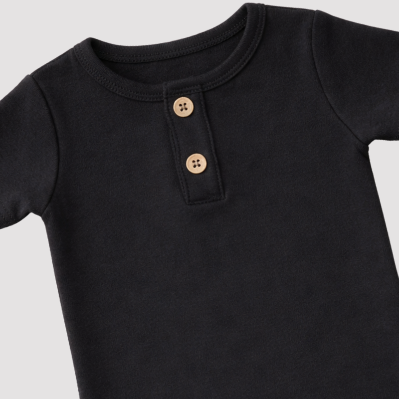 Body Bebê Algodão Leif Confort Black