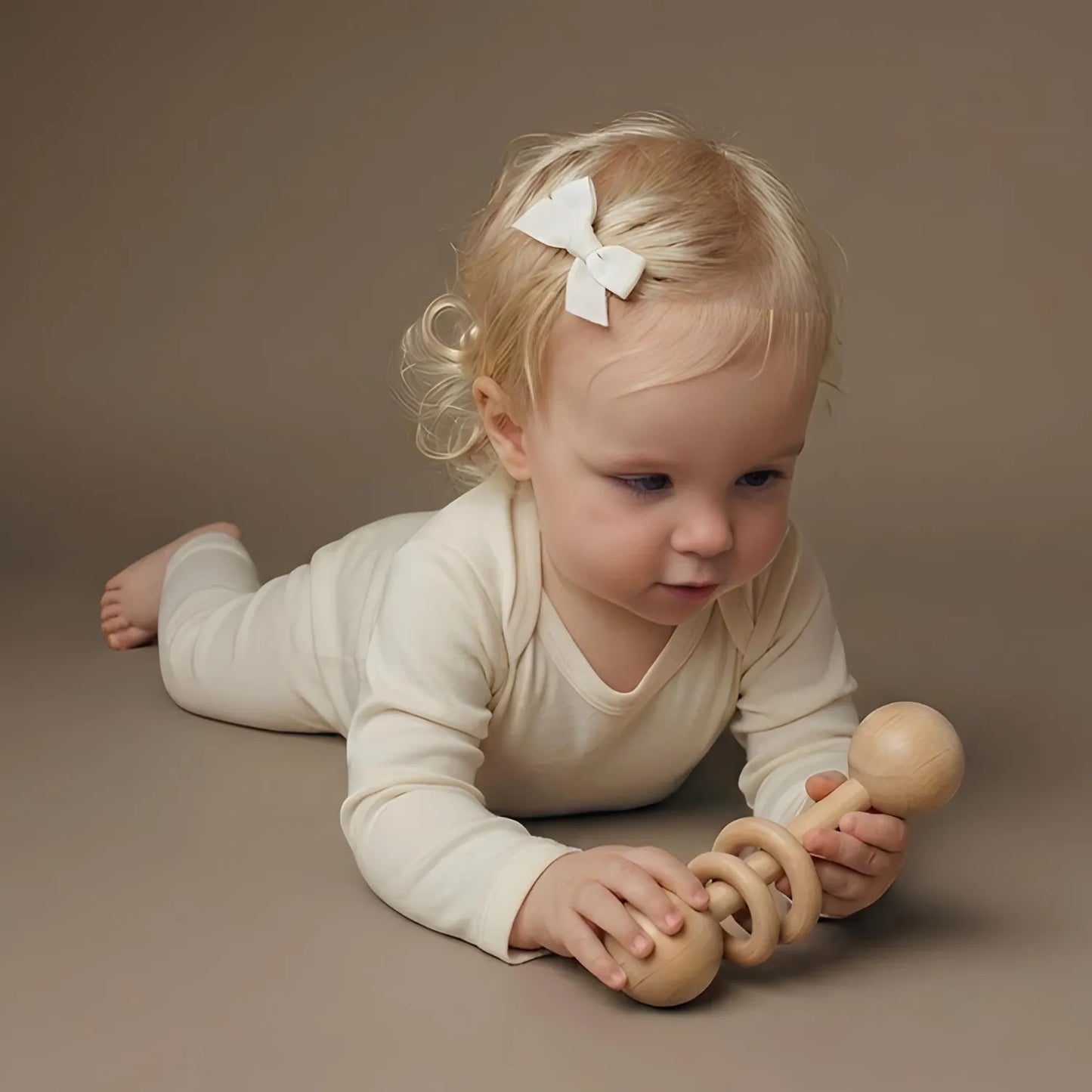 Conjunto Bebê Algodão Organic Longo Off White