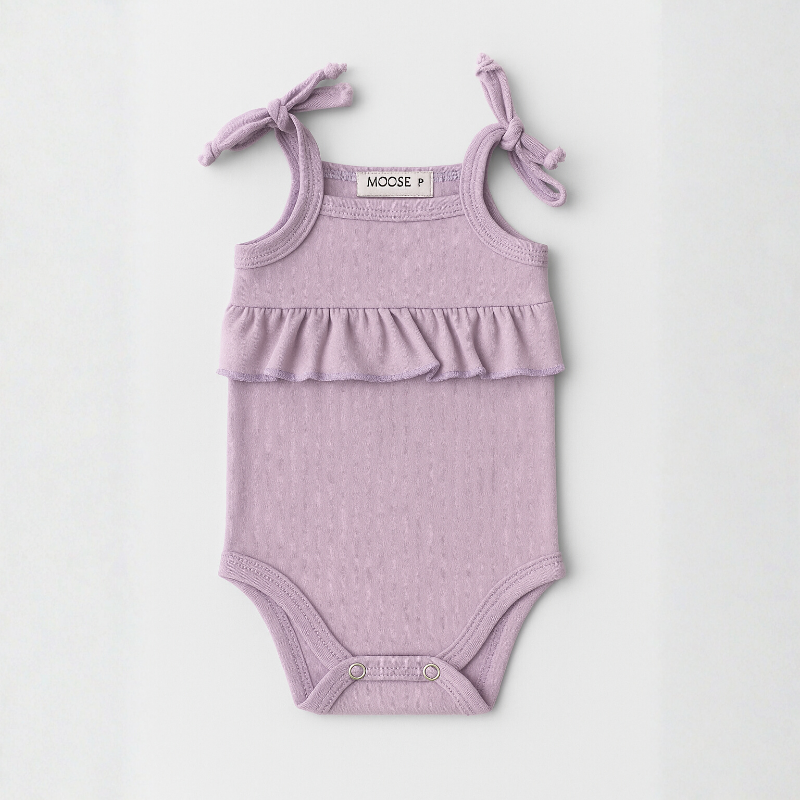 Baby Girl Lilac Ruffle Bodysuit 