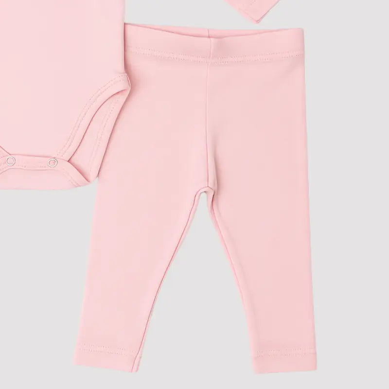 Conjunto Bebê Algodão Organic Hello Mundo Rosa