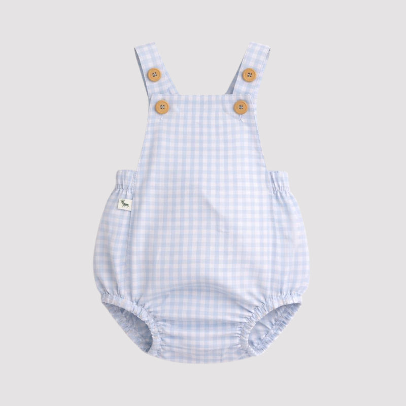 Pelele de bebé unisex de ajedrez azul