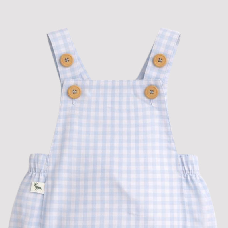 Pelele de bebé unisex de ajedrez azul