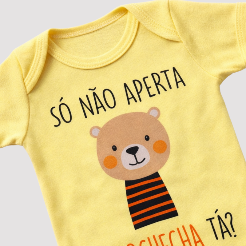 Body corto para bebé con bonito osito de peluche