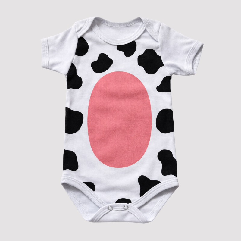Body de vaca para bebé niña con motivo del mes de aniversario