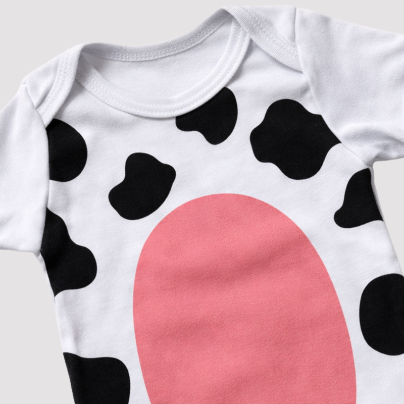 Body de vaca para bebé niña con motivo del mes de aniversario