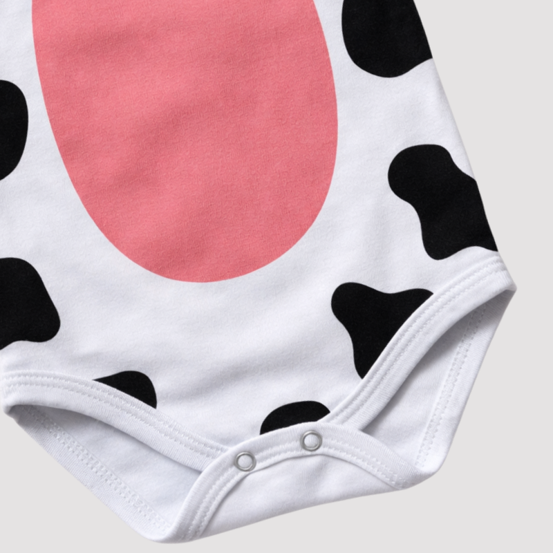 Body de vaca para bebé niña con motivo del mes de aniversario