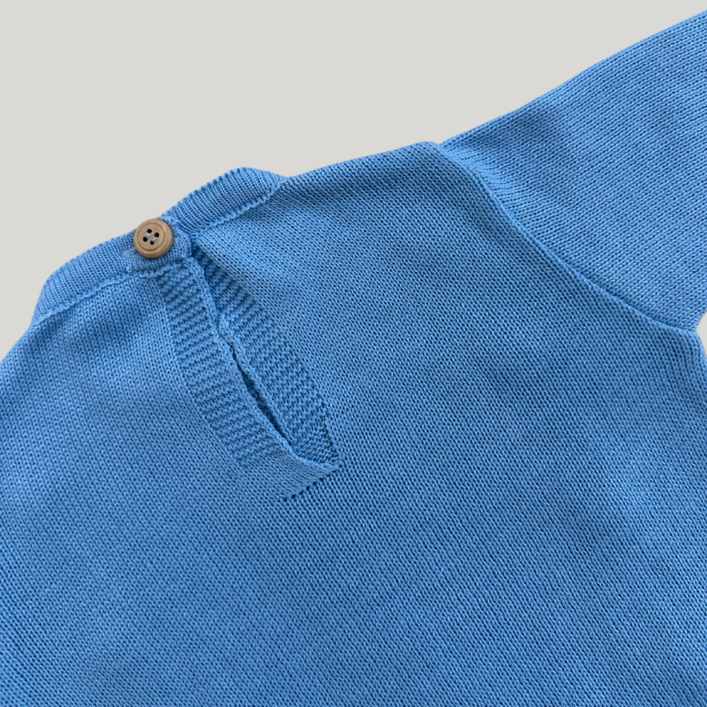 Macacão Recém Nascido Saída Maternidade Buttons Azul