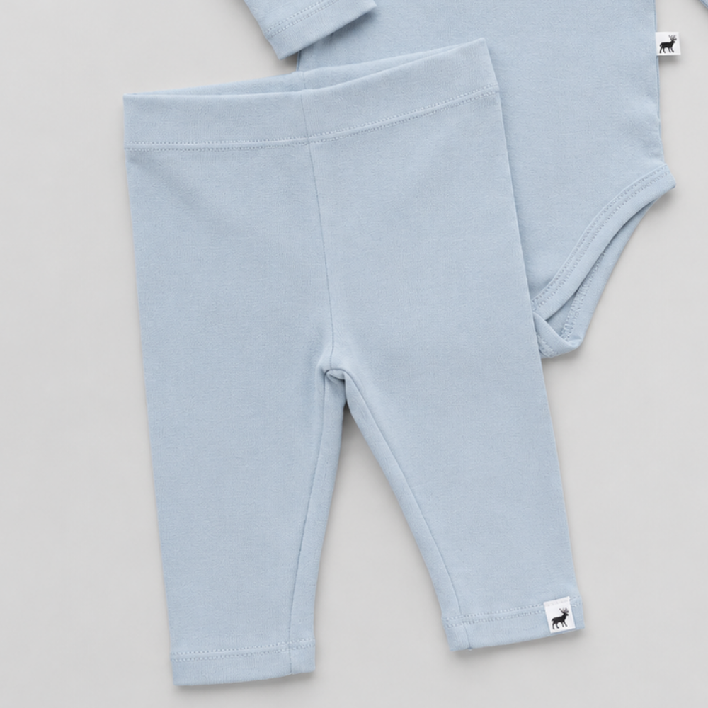 Conjunto Bebê Algodão Organic buttons longo Cinza