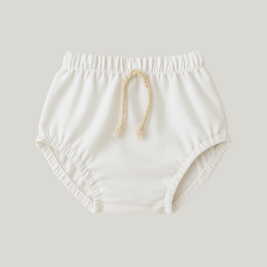 Tapa Fralda Bebê em Linho Off White