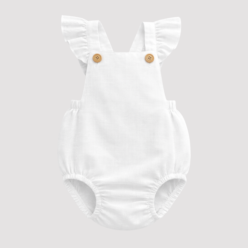 Anelise Off-White Baby Romper