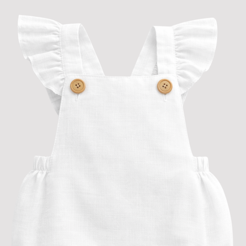 Anelise Off-White Baby Romper