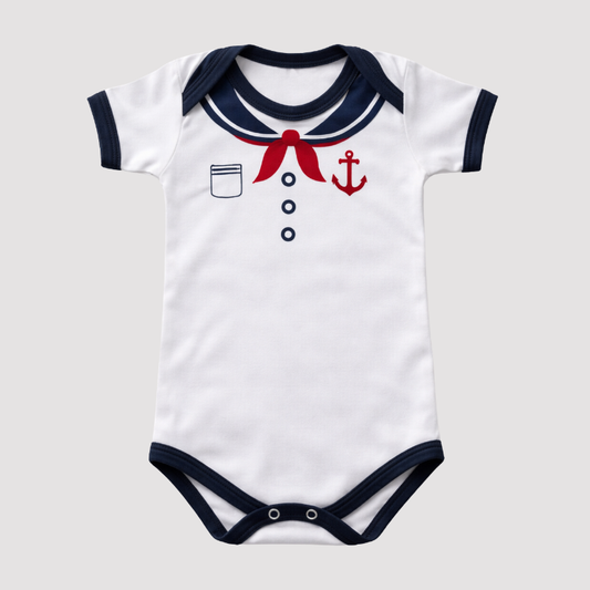 Baby Boy's Sailor Monthiversary Bodysuit