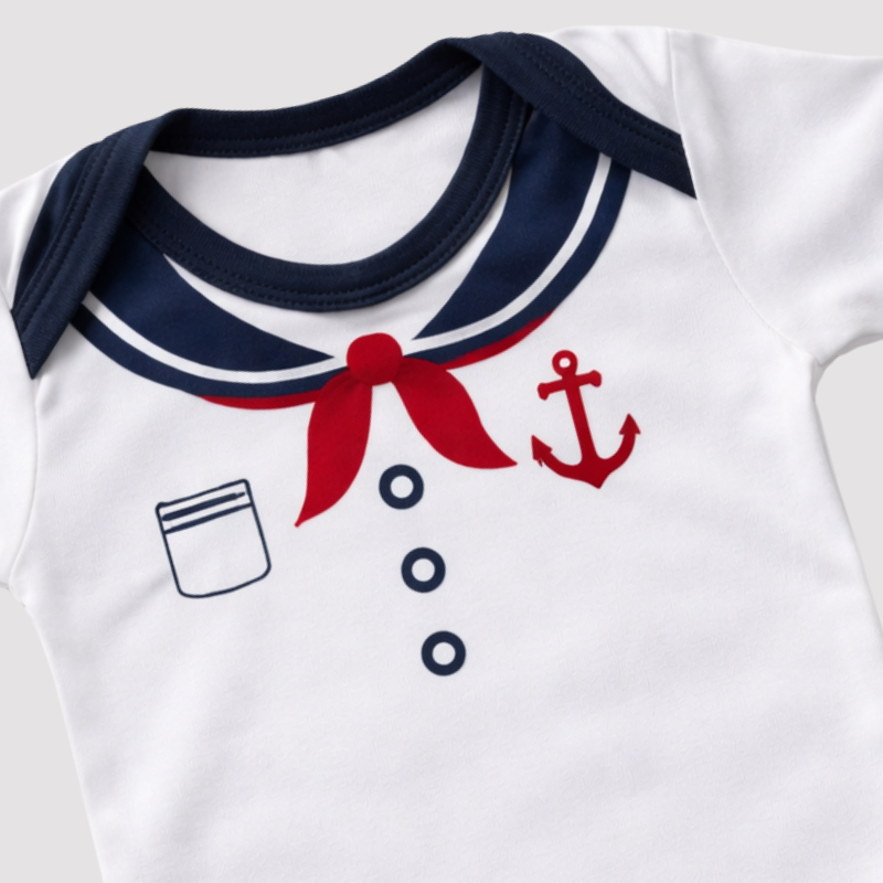 Baby Boy's Sailor Monthiversary Bodysuit
