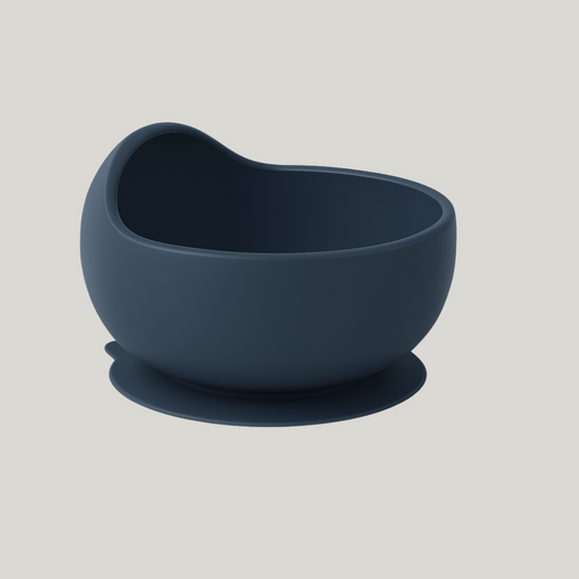 Bowl Tigela Silicone Com Ventosa Meu Primeiro Papa Azul Marinho