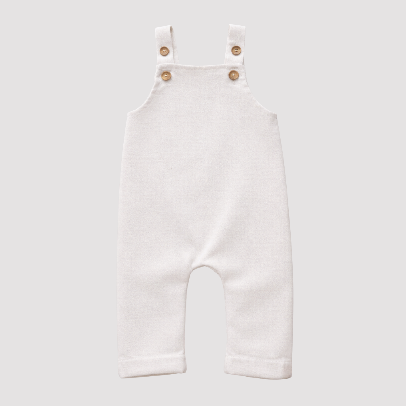 Jardineira Bebê Linho Leif Longa Off White