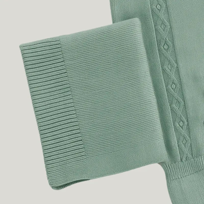 Kit saída Maternidade Menino Tricot 4 Peças Nature Verde Menta