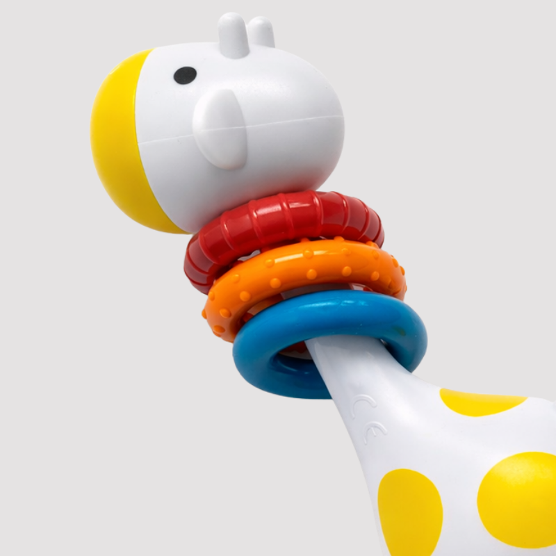 Brinquedo Chocalho Sensorial Estimulante Girafa