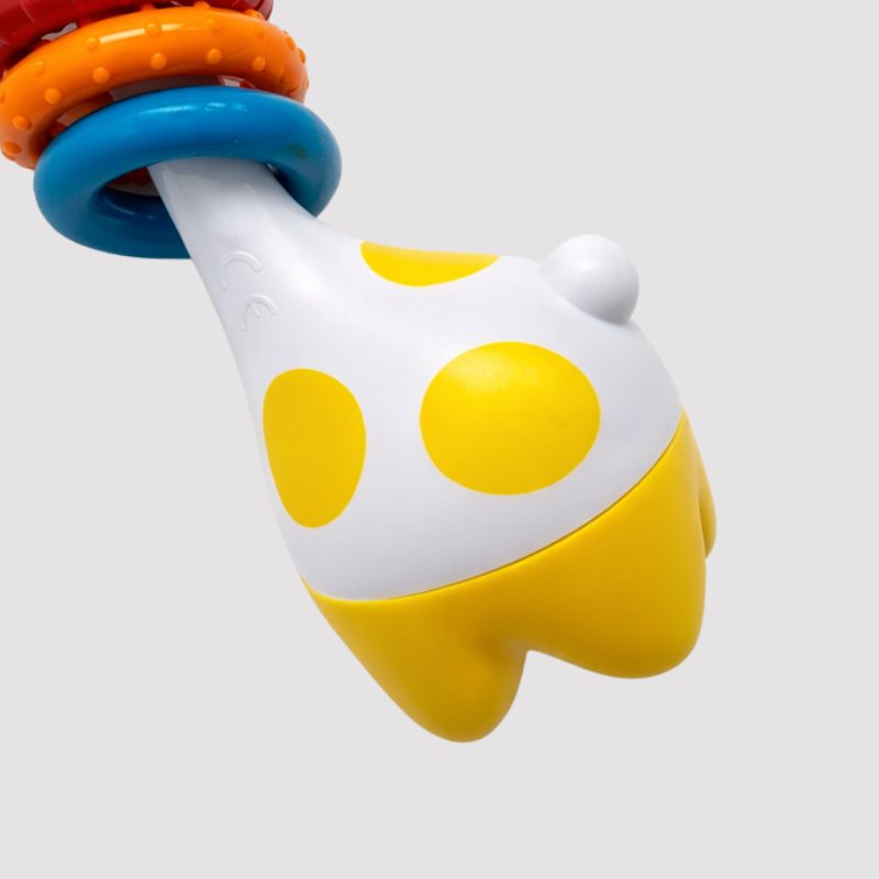 Brinquedo Chocalho Sensorial Estimulante Girafa