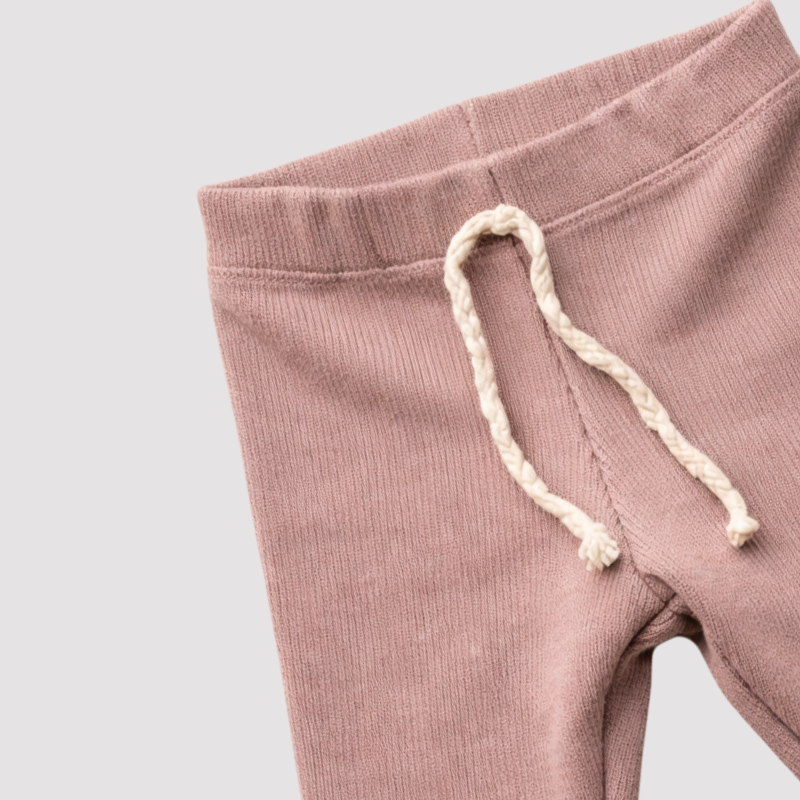 Calça Bebê Canelado Algodão Caqui