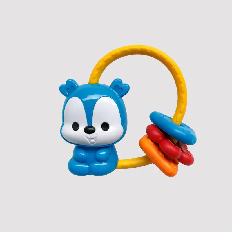 Brinquedo Chocalho Sensorial Estimulante Ursinho Azul