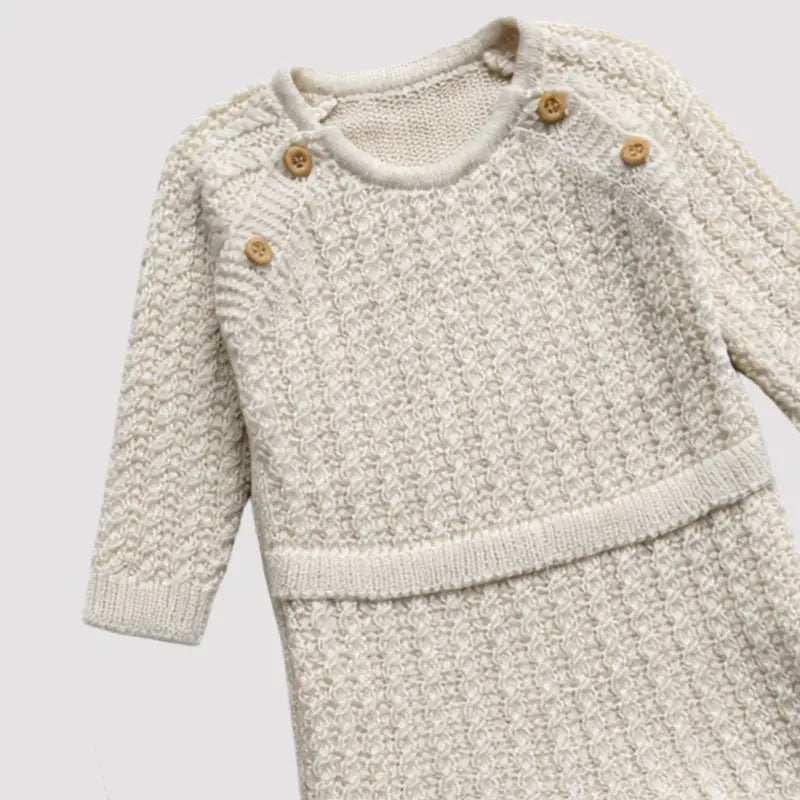 Kit saída maternidade Tricot Off White cloud